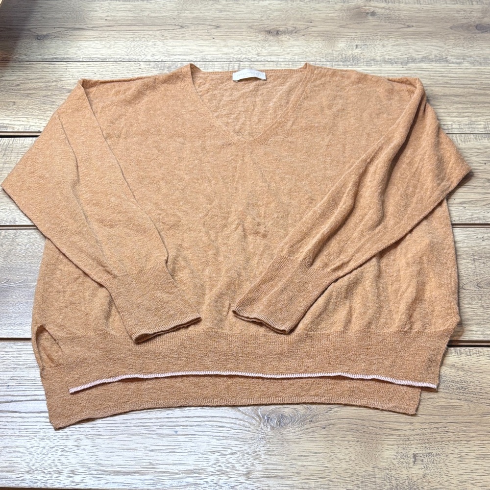 Women’s Momoni Elegant V-Neck Sweater Alpaca Wool Blend Size Small